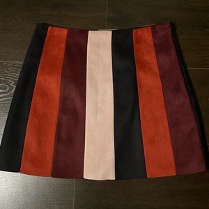 🍂Forever 21 color block faux suede skirt size Medium 🍂
